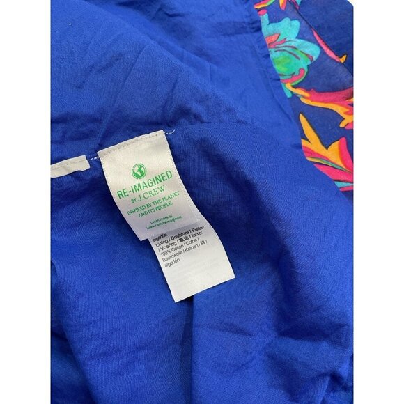 J. Crew Square Neck Midi Bright Floral Ruffle Tiered Dress Size 8 - Picture 7 of 8